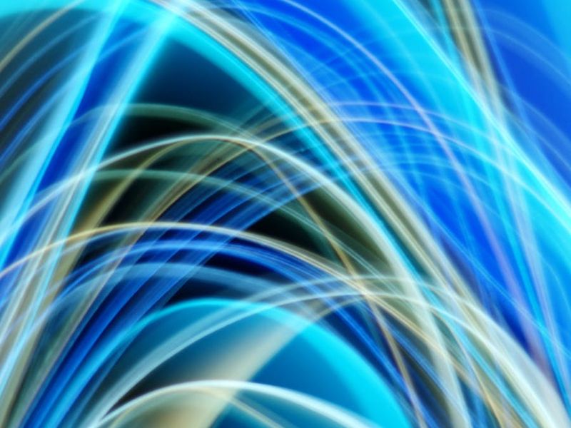 Abstract smooth blue light lines representing flow